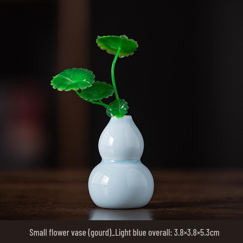 Creative Mini Ceramic Desktop Vase: Small Flower and Green Plant Hydroponic Bonsai Ornament for Indoor Decoration