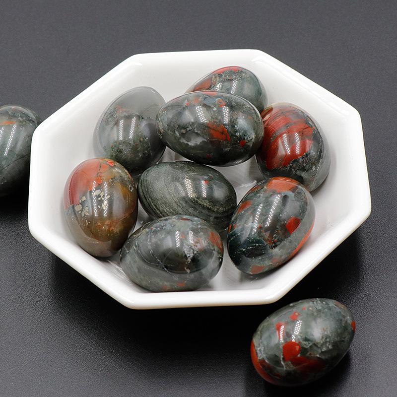 30mm Purple Pink Agate Crystal Egg Shaped Stone
