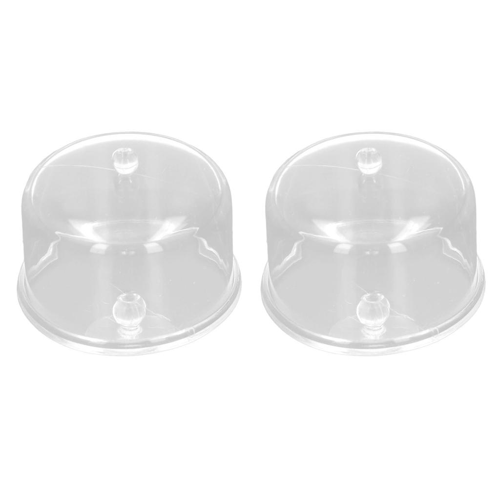 2pcs 1:12 Dollhouse Candy Tin Transparent Miniature Candy Containers for Dollhouse Accessories