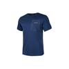 Solid Color Crew Neck Pullover Sports Short Sleeve T-Shirt Men Tops Navy-Academy-Blue P224M009-02MZ
