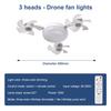 Drone Fan Light E27 Universal Dimming Fan with Remote Control for Home Living Room Bedroom Silent Ceiling Fan Light 50/60w