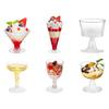 10lots Disposable High Foot Cups for Mousses Ice Cream and More Sweets Suitable for Outdoor Picnics