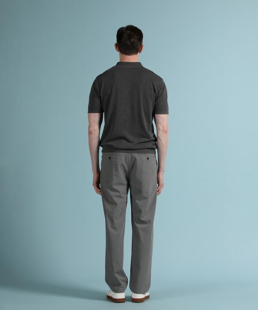 PANICALE Charcoal Garment-Dyed Polo Knit