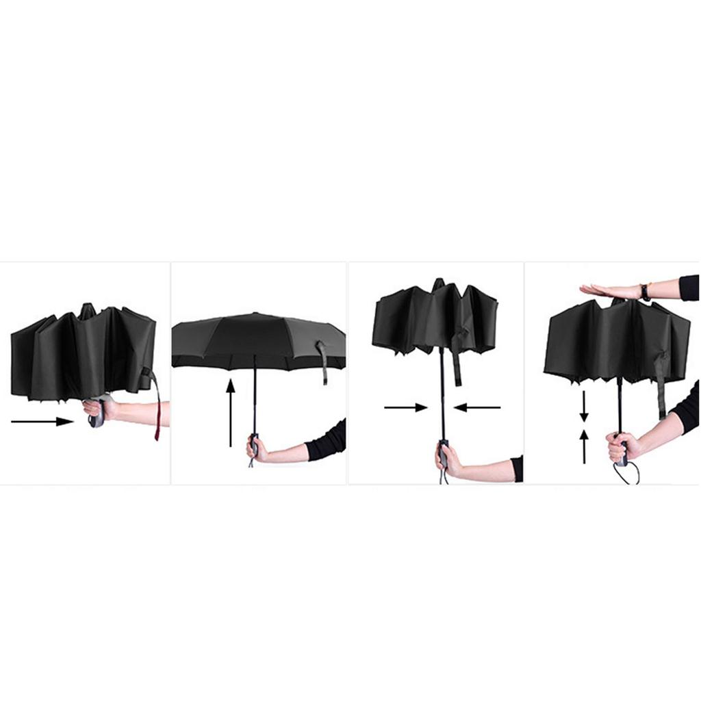 Automatic Umbrella Sun Protection Dual Purpose Strong Structure Portable Black Umbrella Travel