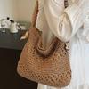 Fashion Straw Beach Bag Summer Woven with Luxurious Large Capacity Shoulder Bag Women Straw Purses and Handbags Rattan Boho Bags