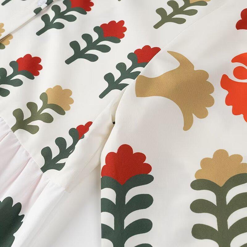 Summer 2024 Women's Floral Print Long Dress