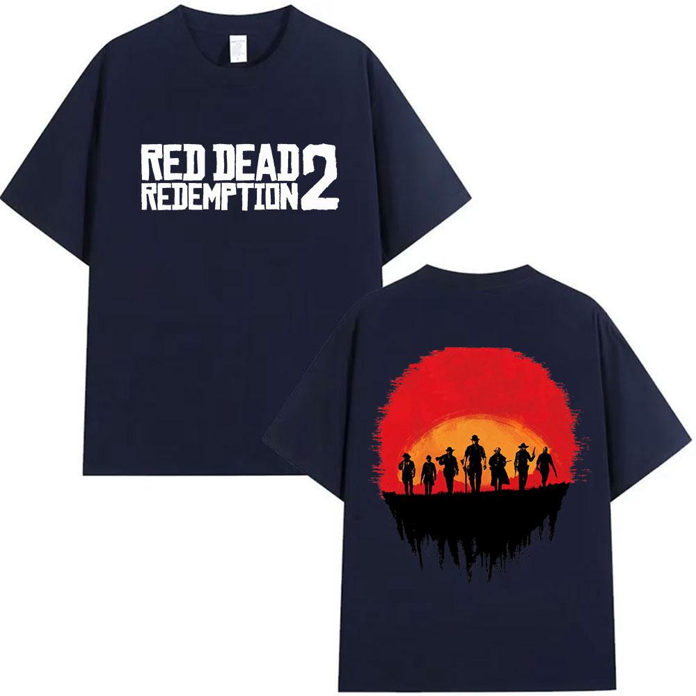 

Retro Red Dead Redemption 2 Graphic Men s and Women s Fashion Trend 2025 Summer Print 100% Pure Cotton Loose Casual T-shirt 4XL