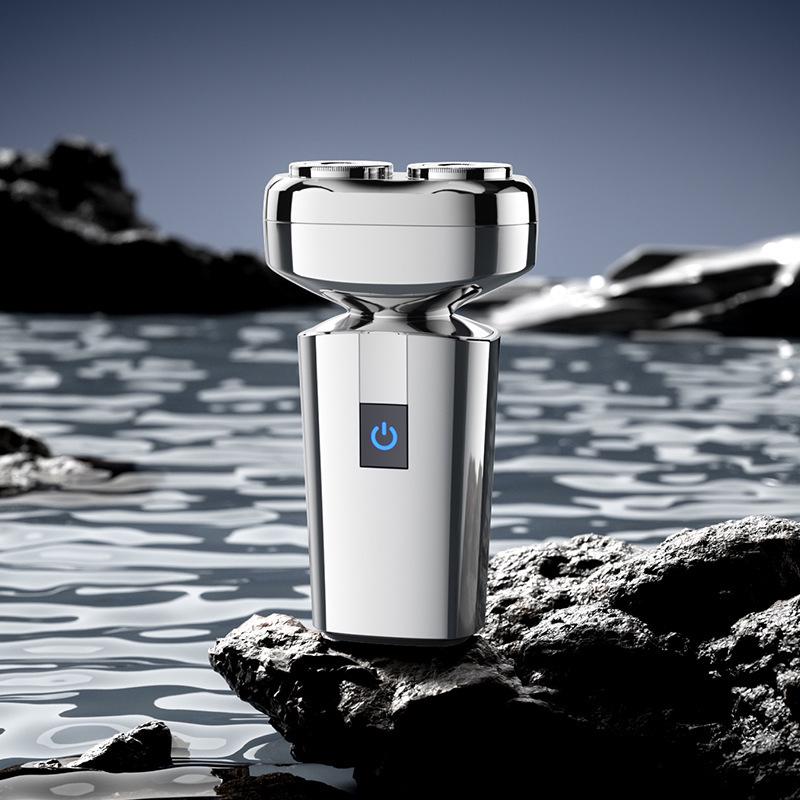 Mini Rechargeable Double-Head Waterproof Electric Shaver for Men - Portable Hair Remover for Travel