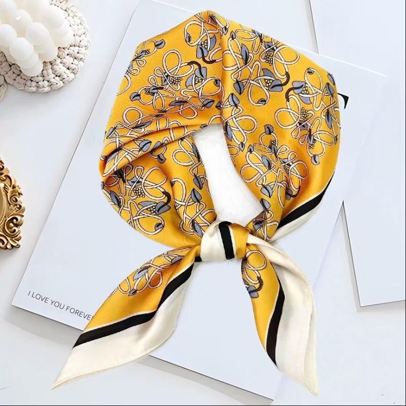 70 silk scarf square scarf high sense fashion versatile professional simulation silk small scarf versatile printed women's silk scarf