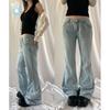 The Pink Low Rise Bootcut Denim Pants