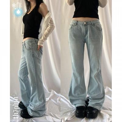 The Pink Low Rise Bootcut Denim Pants