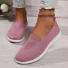 Breathable Slip-On Flat Casual Shoes ,Knitted Sports Sneakers, Women Shoes