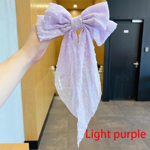 Chiffon fabric bow hair clip retro style hair clip spring clip hair accessories
