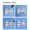 Durable Black With Screws Flip Right Angle Safety Door Lock Door Buckle Home Hardware Gate Bolt