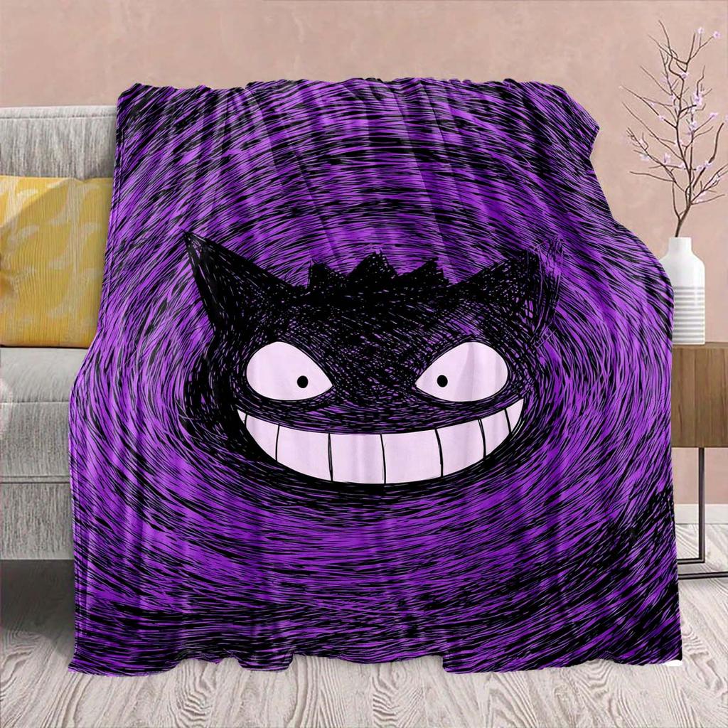 Pokémon Anime Flannel Blanket - Soft Warm Perfect for Sofa, Bedding Camping Travel Office Home Decor -QJY