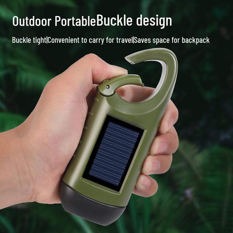 High-Brightness Emergency Flashlight with Long Battery Life and Solar Hand-Crank Charging