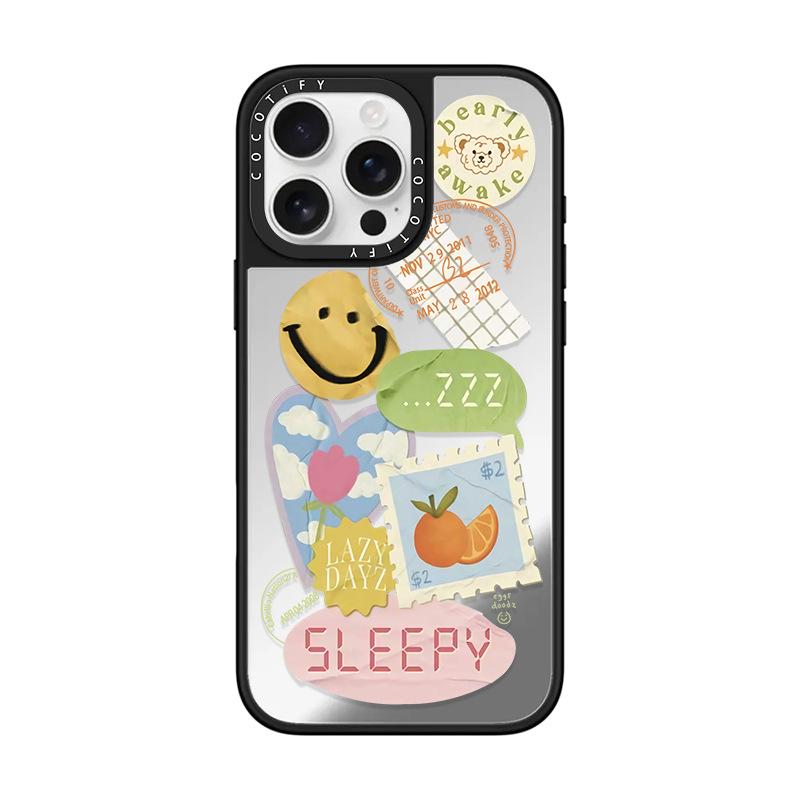 For IPhone for Apple 16promax Phone Case 16pro/16plus/14 Smiley Face Label 16 Trendy Brands