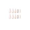 Ballet Rhinestone Gradient Nude Milky White Wearable Nail Tips