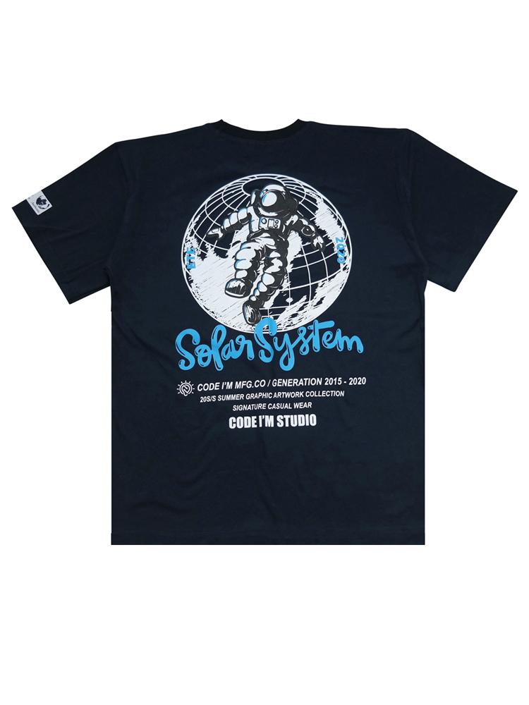 Code Iam Astronaut Print Oversized Short Sleeve T-Shirt Navy Navy/L