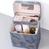Large Capacity Cosmetic Box Pu Leather Waterproof Make-Up Case Lipstick Jewelry Organize Storage Multifunctional Box With Mirror