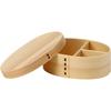 Iris Plaza Magewappa Bento Single with X 13 X 6 BDH01T Box, Oval, Tier, Band, Natural, 17.5 Cm,
