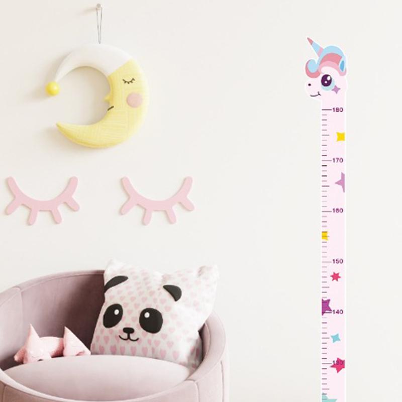 

Милый мультяшный стикер высоты единорога динозавра жирафа настенная линейка для измерения высоты наклейки для детской комнаты декор детского сада 170cm белый