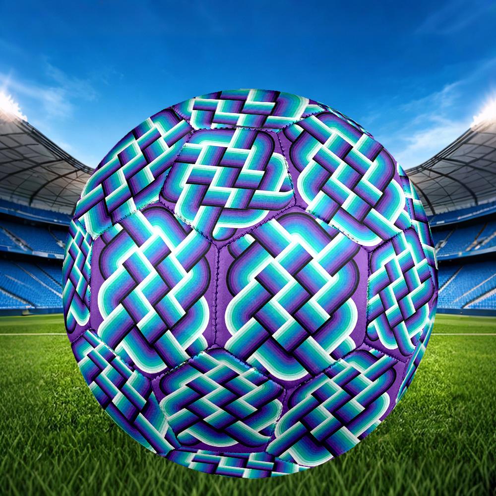 1pc Colorful Knot Size 5 Soccer Ball Professional Match Training Football Indoor &Outdoor Sports Ball Lightweight Durable c6535