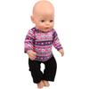 Muñecas Reborn de 43 cm Traje Casual Muñeca Americana Chica de 18 Pulgadas Nuestros y Generación Muñecas Accesorios Ropa Camiseta Pantalones