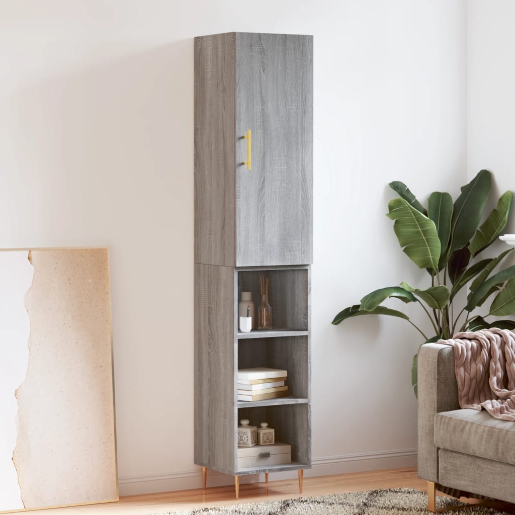 Highboard Gray Sonoma 34.5 x 34 x 180 cm Particleboard