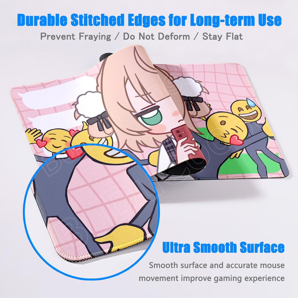 Popular Songs Shukusei Loli Kami Requiem Shigure Kawaii Girl Shigure Ui MousePad HD Non-Slip Rubber Speed Anti-fray Keyboard Mat