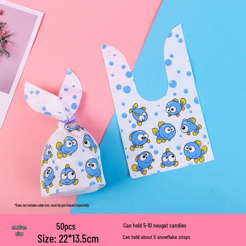 Children's Day Gift Bag: Snowflake Crisps, Snacks, Biscuits, Candy Rabbit Ear Packaging