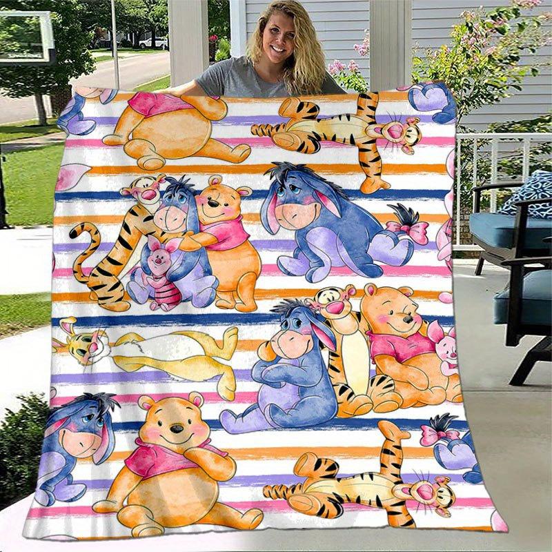 

Winnie the Pooh Throw Blanket - Soft, Lightweight & Warm for Couch, Bed, Outdoor Use - Perfect Birthday Gift 130x150cm