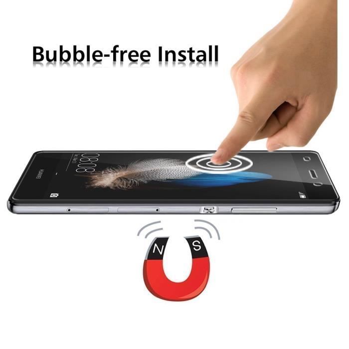 Film Vitre Protection Ecran - Phonillico® - Huawei P8 LITE - Pack de 2 - Verre Trempé - Résistant aux rayures