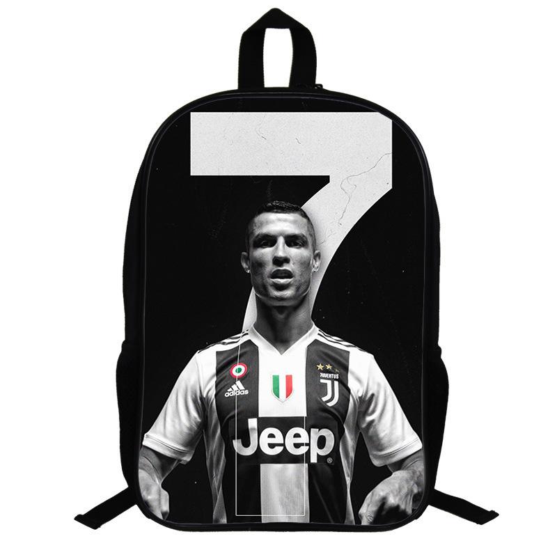 Zaino a Tema Ronaldo per Fan di Calcio Zaino per Studenti Scolastici Zaino per Bambini da 17 Pollici