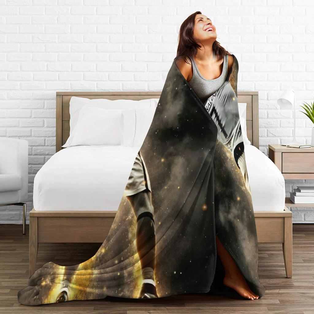CR7 Football Blanket Cover Fleece Throw Blanket Bed Sofa Printed Soft Warm Bedspreads,