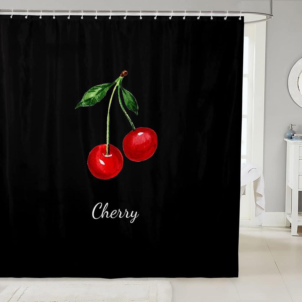 Blu-ray Drum Kit Decorative Home Bathroom Shower Curtain Black Bathroom Decoration Hook Waterproof, 180x180cm