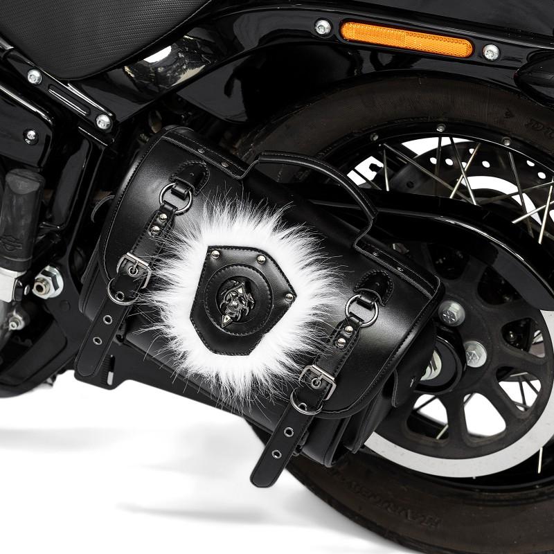 Motorcycle Side Mount Storage Bag Touring Riders Universal Fit Bike Saddlebag Accessory FBG577BK