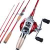 Baitcating Fishing Rod Reel Combos2.1m / 2.4m Rod z kołowrotkiem 18BB Outdoor Sports Fishing Set