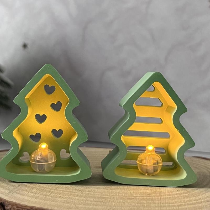 4 Cavities Christmas Tree Silicone Mold Silicone Mould For Epoxy Resin