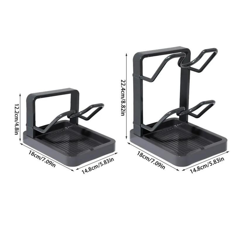 Double Layer Pot Lid Rack Non-slip Large Capacity Cutting Board Holder Draining Kitchen Storage Rack Cooking Tool Holder Kitchen Storage Rack