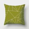 Green Geometric Pattern Throw Pillowcase Home Decor Square Wave Print Pillowcase Sofa Bed Decorative Pillowcase