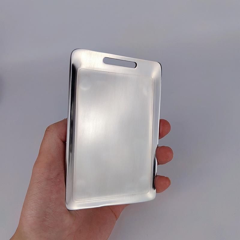 Mini Stainless Steel Camping Grilling Plate - Polished, Non-Coated, Thickened for Healthy Outdoor Cooking