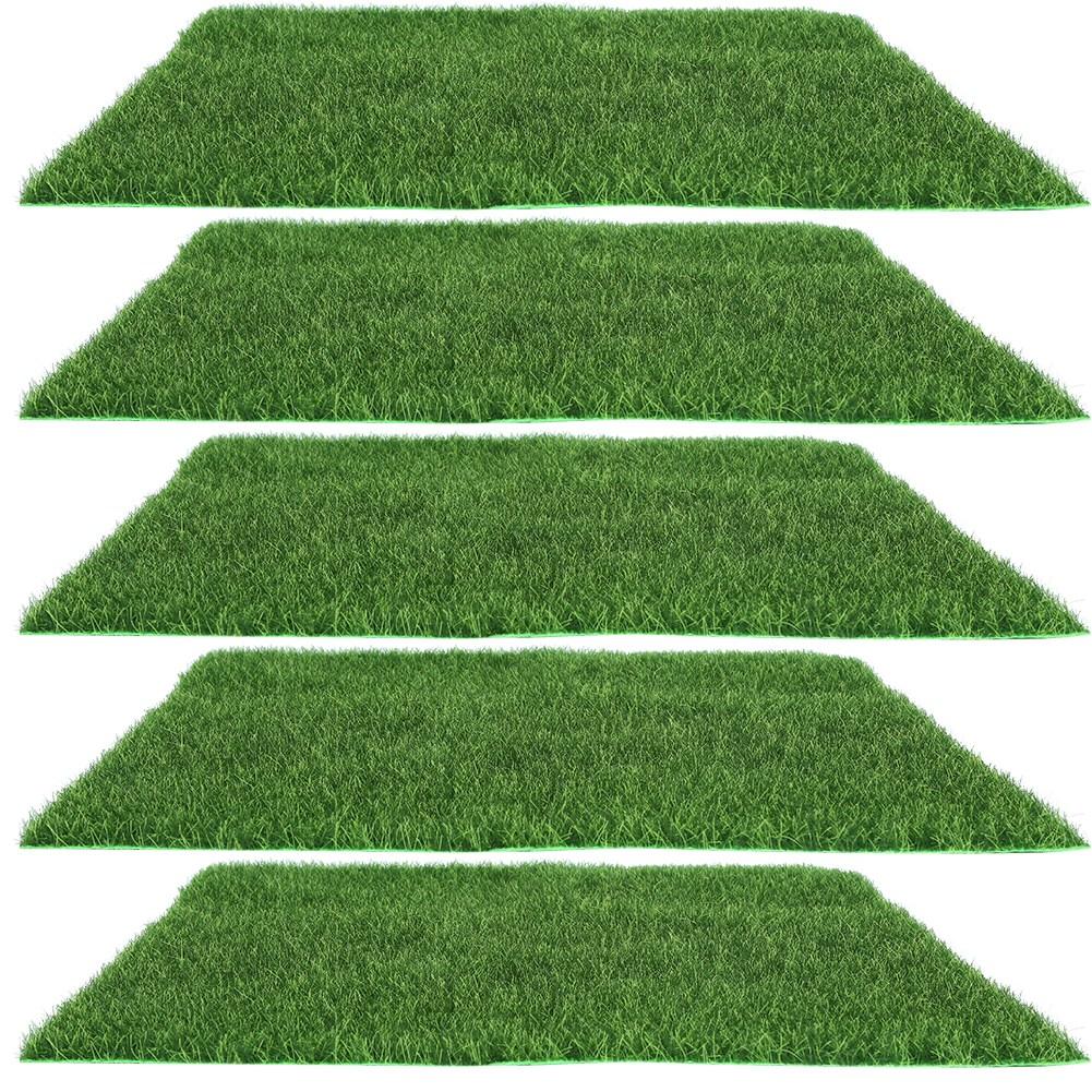 5 stk Firkantformet Hage Kunstig Gress Plen Torv DIY Miniatyr Landskapsdekorasjon 30x30cm