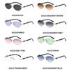 Retro Rimless Oval Women Sunglasses Fashion Brand Designer Cutting Edge Personalized Shades Gradient Lens Uv400 Men Sun Glasses