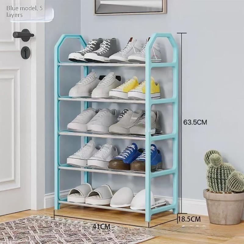 Space Saving Simple Shoe Rack Easy Installation Removable Shoe Shelf 4/5 Tiers Shoe Cabinet Dorm Accessories