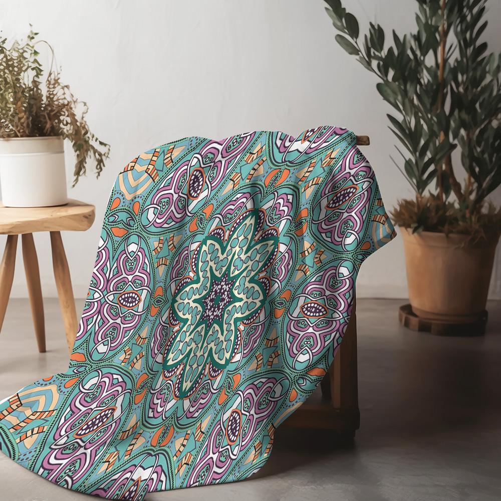 Boho Floral Paisley Muster Decke für Sofa Bett Reise Camping Wohnzimmer Büro Klimaanlage Decke für alle Jahreszeiten Geschenke