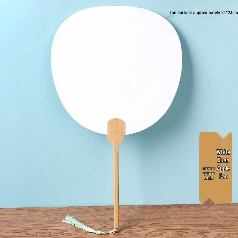 Double-Sided Thickened Xuan Paper Round Fan for Watercolor, Calligraphy, and Handwriting - Ancient Style Intangible Cultural Heritage Palace Fan.