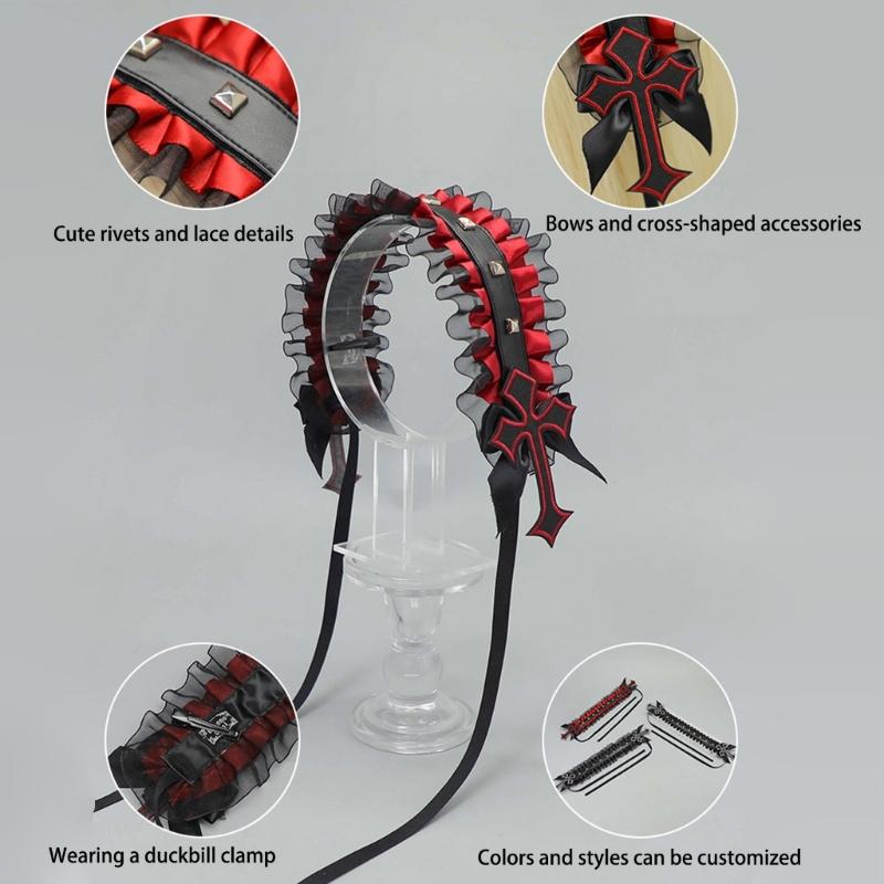 Bows Hairbands Adorkable Photo Props Halloween Anime Headbands Party Headpiece Fun Headbands for Music Festivals