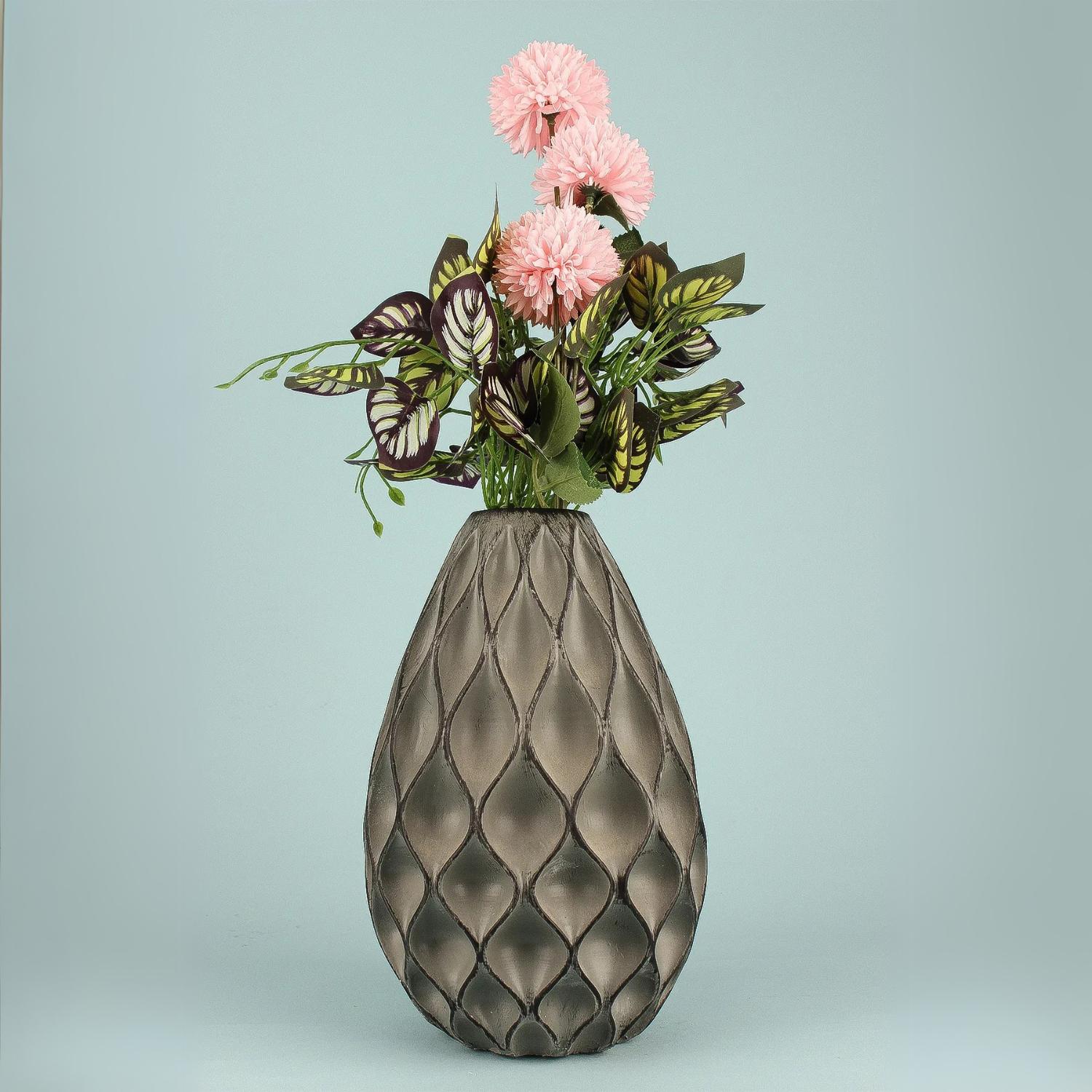 

Attractive Handmade Ceramic Vase Gray 25 cm сірий колір