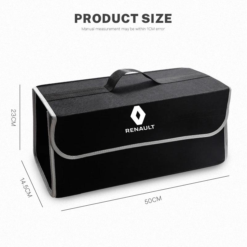 Interior Stickers For Renault Megane 2 3 4 Twingo Clio Talisman Captur Trafic Car Felt Cloth Storage Bag Trunk Organizer Box Fo RR1